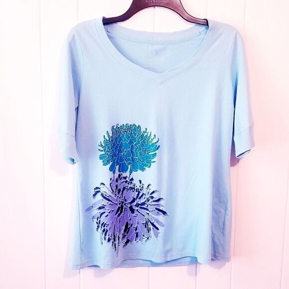 Relativity Women's blue Tee shirt Size M - Picture 1 of 3